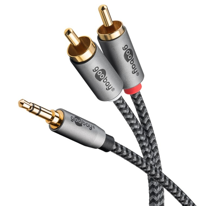 Goobay Ljudadapterkabel AUX, 3,5 mm jack till stereo RCA-kontakt, 0,5 m Pawl 3,5 mm plugg (3-stift, Stereo) > 2x RCA-kontakt (ljud vänster / höger) i gruppen HEMELEKTRONIK / Kablar & Adaptrar / RCA-kablar & adaptrar / Adaptrar hos TP E-commerce Nordic AB (C86888)