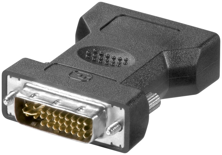 Goobay Analog DVI-I/VGA-adapter, Guldpläterad DVI-I plug Dual Link (24 + 5 stift) > VGA-uttag (15-pin) i gruppen DATORER & KRINGUTRUSTNING / Datorkablar / DVI / Adaptrar hos TP E-commerce Nordic AB (C86910)