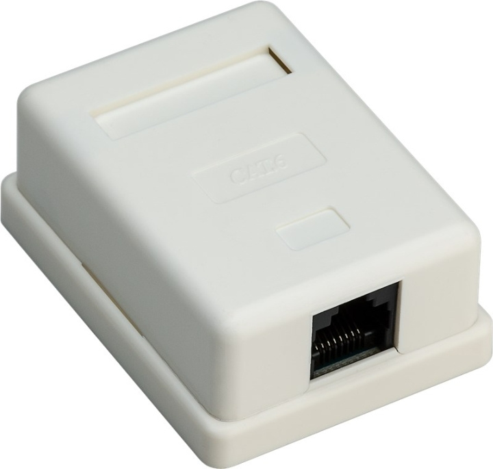 Goobay 1-port RJ45-kopplingsdosa, CAT 6, UTP, vit okapslad i gruppen DATORER & KRINGUTRUSTNING / Datorkablar / Nätverkskablar / Adaptrar & Skarvdon hos TP E-commerce Nordic AB (C86920)