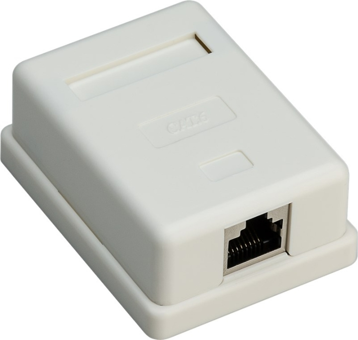 Goobay 1-port RJ45-kopplingsdosa, CAT 6, STP, vit skärmad i gruppen DATORER & KRINGUTRUSTNING / Datorkablar / Nätverkskablar / Adaptrar & Skarvdon hos TP E-commerce Nordic AB (C86922)