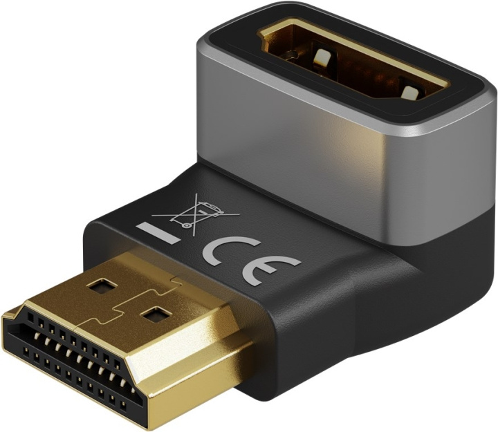 Goobay HDMI™ vinkeladapter 270° vertikal, 8K/60Hz HDMI™-uttag (typ A) > HDMI™ kontakt (typ A) 270 ° i gruppen HEMELEKTRONIK / Kablar & Adaptrar / HDMI / Adaptrar hos TP E-commerce Nordic AB (C86971)