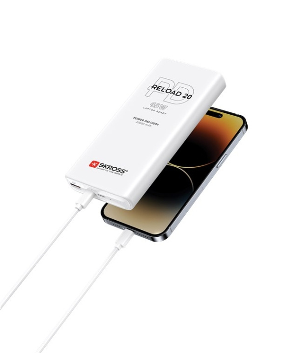 SKROSS Powerbank Reload 20 PD 65 W praktiskt extrabatteri med Power Delivery och Quick Charge för snabbladdning i gruppen SMARTPHONE & SURFPLATTOR / Laddare & Kablar / Powerbanks hos TP E-commerce Nordic AB (C87020)