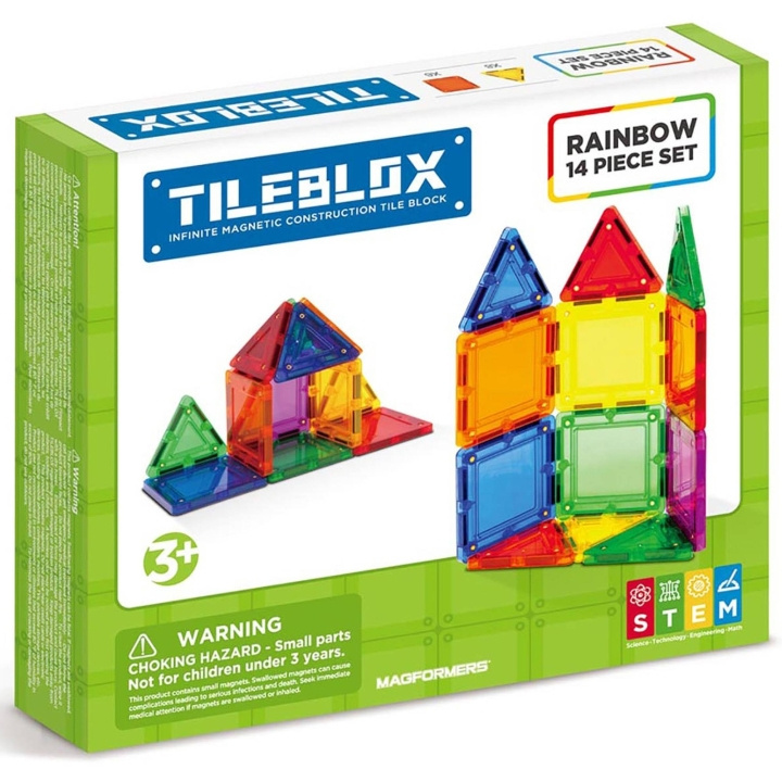 Tileblox Rainbow - 14 st set (3200) i gruppen LEKSAKER, BARN- & BABYPRODUKTER / Leksaker / Byggleksaker / Byggklossar & övriga byggleksaker hos TP E-commerce Nordic AB (C87068)