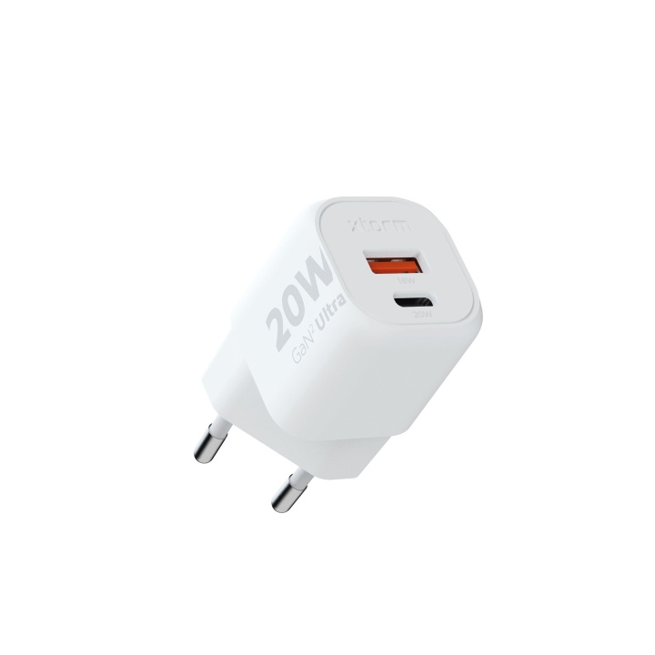 Xtorm 20W GaN2 Ultra Home Charger USB-C PD/USB-A White i gruppen SMARTPHONE & SURFPLATTOR / Laddare & Kablar / Väggladdare / Väggladdare USB hos TP E-commerce Nordic AB (C87235)