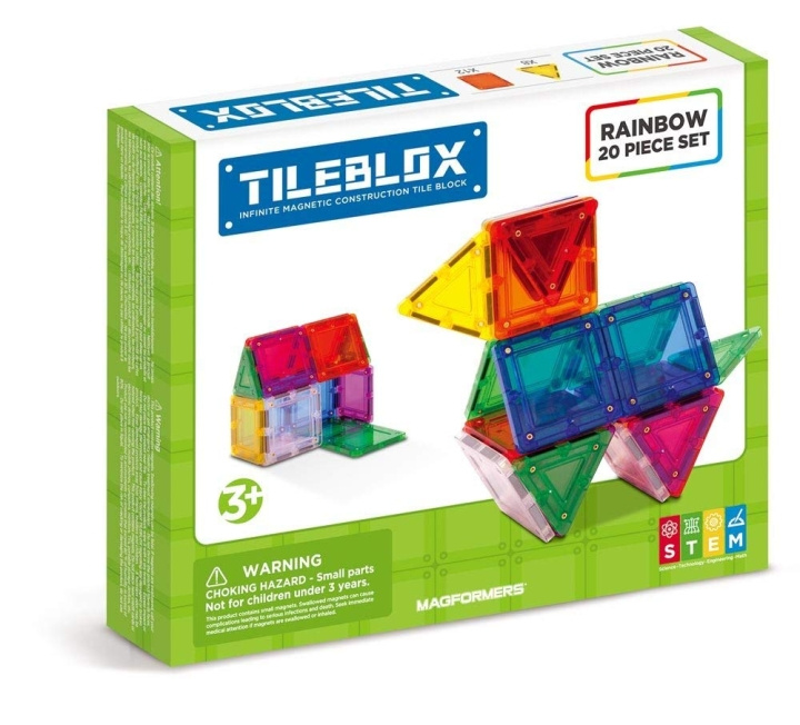 Tileblox Regnbåge - set med 20 delar (3201) i gruppen LEKSAKER, BARN- & BABYPRODUKTER / Leksaker / Byggleksaker / Byggklossar & övriga byggleksaker hos TP E-commerce Nordic AB (C87387)