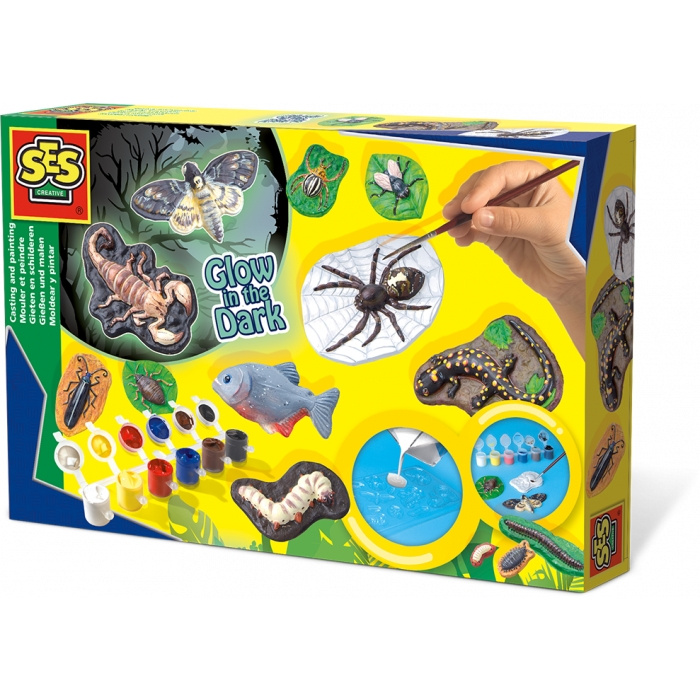 SES Creative Scary Animals Glow in the Dark Kreativt set i gruppen LEKSAKER, BARN- & BABYPRODUKTER / Leksaker / Pyssel hos TP E-commerce Nordic AB (C87443)