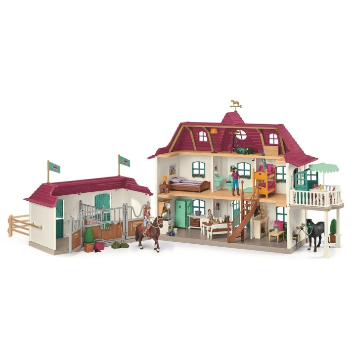 Schleich Horse Club - Lakeside Country House och stall (42551) i gruppen LEKSAKER, BARN- & BABYPRODUKTER / Leksaker / Lekset hos TP E-commerce Nordic AB (C87499)