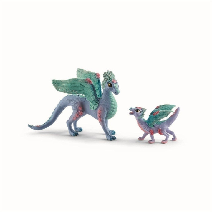 Schleich Bayala - Blommig drake och bebis (70592) i gruppen LEKSAKER, BARN- & BABYPRODUKTER / Leksaker / Figurer, Miniatyrer & tillbehör hos TP E-commerce Nordic AB (C87561)