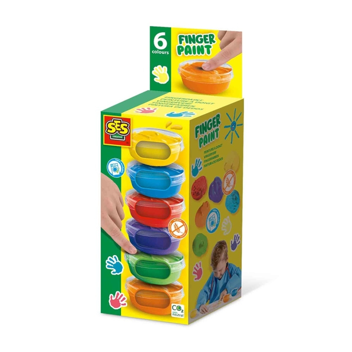 SES Creative Fingerfärg 6x45ml - (S00398) i gruppen LEKSAKER, BARN- & BABYPRODUKTER / Leksaker / Rita & Räkna hos TP E-commerce Nordic AB (C87919)