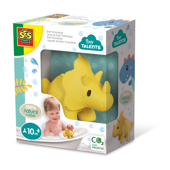 SES Creative Badtid - Triceratops - naturgummi - (S13212) i gruppen LEKSAKER, BARN- & BABYPRODUKTER / Babysaker / Bad hos TP E-commerce Nordic AB (C87935)