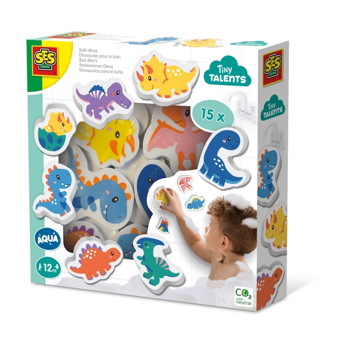 SES Creative Badtid - Dinosaurier i skumgummi - (S13214) i gruppen LEKSAKER, BARN- & BABYPRODUKTER / Babysaker / Bad hos TP E-commerce Nordic AB (C87937)