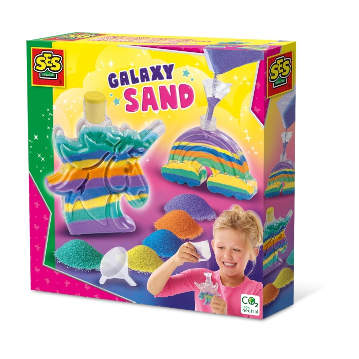 SES Creative Galaxy Sand - Flaskor med enhörning och regnbåge - (S14771) i gruppen LEKSAKER, BARN- & BABYPRODUKTER / Leksaker / Experiment & DIY hos TP E-commerce Nordic AB (C87941)