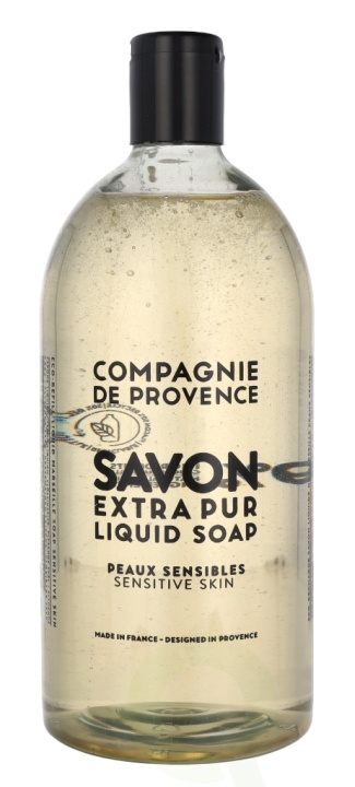 Compagnie De Provence Marseille Liquid Soap - Refill 1000 ml Sensitive Skin i gruppen SKÖNHET & HÄLSA / Hudvård / Kroppsvård / Bad & Duschcreme hos TP E-commerce Nordic AB (C88195)