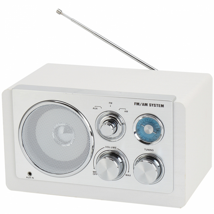 Denver AM/FM analog radio Vit i gruppen HEMELEKTRONIK / Ljud & Bild / Hemmabio, HiFi & Bärbart / Radio & Väckarklockor / Radio hos TP E-commerce Nordic AB (C88268)