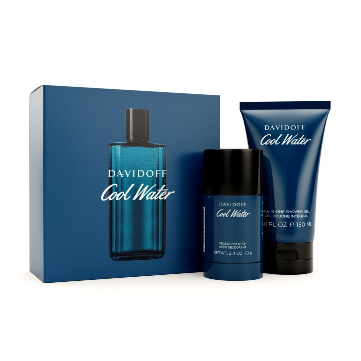 Davidoff Cool Water Man Deo Stick 70g + Duschgel 150 ml - Presentförpackning i gruppen SKÖNHET & HÄLSA / Presentkit / Presentkit För Honom hos TP E-commerce Nordic AB (C88538)