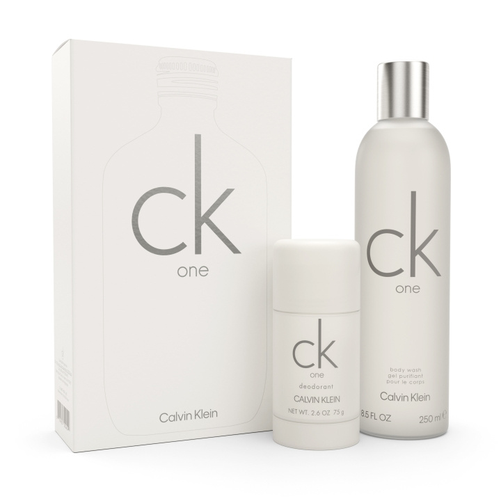 Calvin Klein CK One Deo Stick 75 ml + Body Wash 250 ml - Giftset i gruppen SKÖNHET & HÄLSA / Presentkit / Presentkit För Honom hos TP E-commerce Nordic AB (C88546)