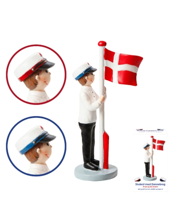 Det Gamle Apotek DGA - Student med flagga 12 cm - Pojke (9914067) i gruppen SPORT, FRITID & HOBBY / Roliga prylar / Övrigt hos TP E-commerce Nordic AB (C88556)