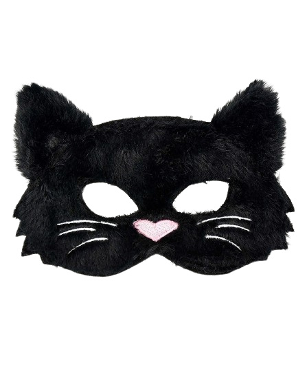 Den Goda Fen Fluffig svart kattmask (F85012) i gruppen LEKSAKER, BARN- & BABYPRODUKTER / Leksaker / Maskeradkläder hos TP E-commerce Nordic AB (C88828)