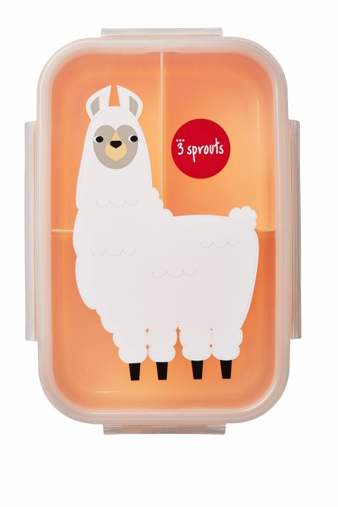 3 Sprouts Bento-låda - Persika Llama i gruppen LEKSAKER, BARN- & BABYPRODUKTER / Äta & Dricka / Barnserviser hos TP E-commerce Nordic AB (C88974)