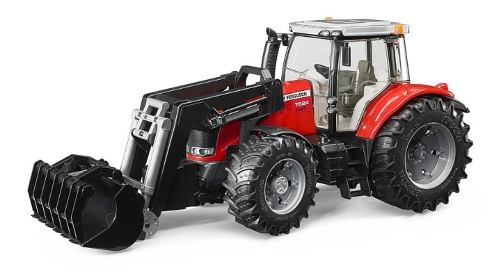 Bruder Massey Ferguson 7624 med frontlastare (03047) i gruppen LEKSAKER, BARN- & BABYPRODUKTER / Leksaker / Leksaksbilar & andra fordon hos TP E-commerce Nordic AB (C89000)