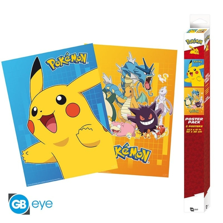 Abysse POKEMON - Set 2 Affischer - Färgglada karaktärer (52x38) i gruppen LEKSAKER, BARN- & BABYPRODUKTER / Barnrum / Övrig inredning hos TP E-commerce Nordic AB (C89047)