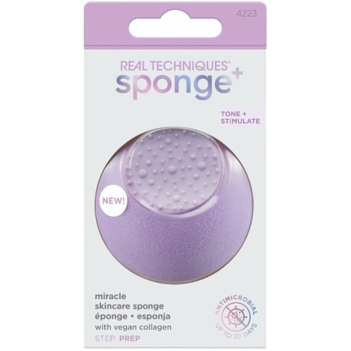 Real Techniques Miracle Skincare Sponge+ - svamp för hudvård i gruppen SKÖNHET & HÄLSA / Hudvård / Ansiktsvård / Rengöring hos TP E-commerce Nordic AB (C89190)