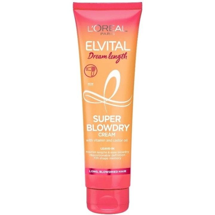 L\'Oréal Paris - Elvital Dream Length Super Blowdry Cream 150 ml i gruppen SKÖNHET & HÄLSA / Hår & Styling / Hårstylingprodukter / Stylingcreme hos TP E-commerce Nordic AB (C89202)