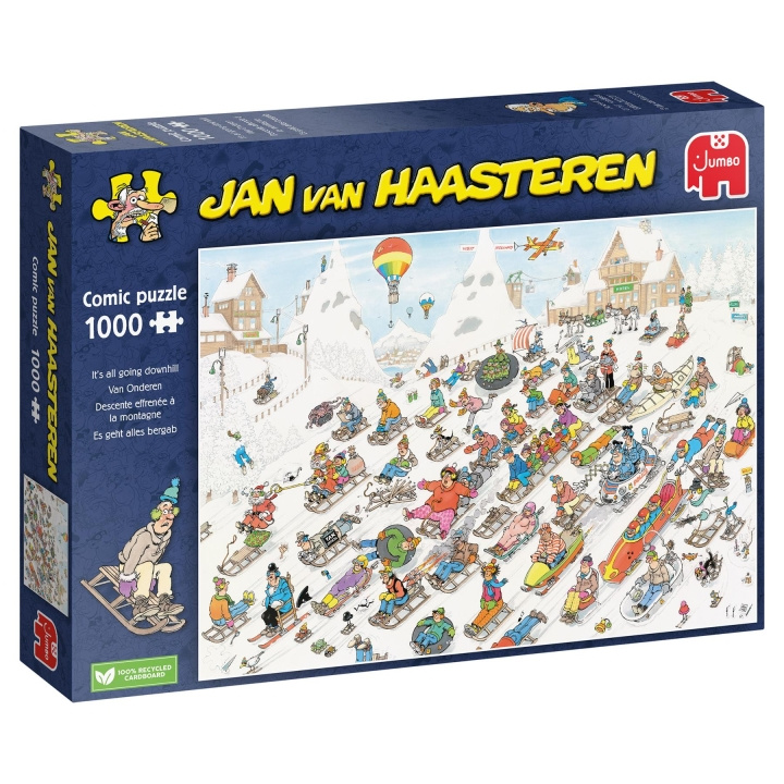 Jan van Haasteren Allt går utför (1000 bitar) (JUM00025) i gruppen SPORT, FRITID & HOBBY / Hobby / Pussel hos TP E-commerce Nordic AB (C89429)