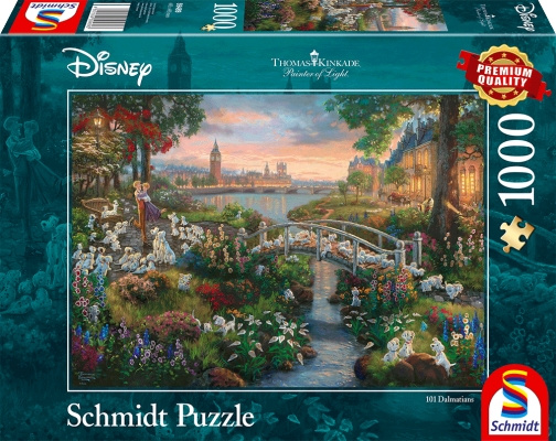 Schmidt Thomas Kinkade: Disney - 101 dalmatiner (1000 bitar) (SCH4893) i gruppen SPORT, FRITID & HOBBY / Hobby / Pussel hos TP E-commerce Nordic AB (C89438)