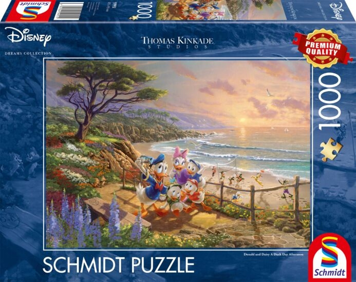 Schmidt Thomas Kinkade: Disney - Donald & Daisy En ankdag på eftermiddagen (1000 bitar) (SCH9515) i gruppen SPORT, FRITID & HOBBY / Hobby / Pussel hos TP E-commerce Nordic AB (C89444)