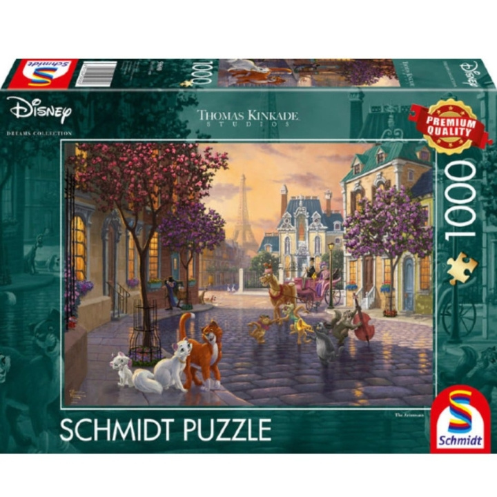 Schmidt Thomas Kinkade: Disney - The Aristocats (1000 bitar) (SCH6903) i gruppen SPORT, FRITID & HOBBY / Hobby / Pussel hos TP E-commerce Nordic AB (C89446)