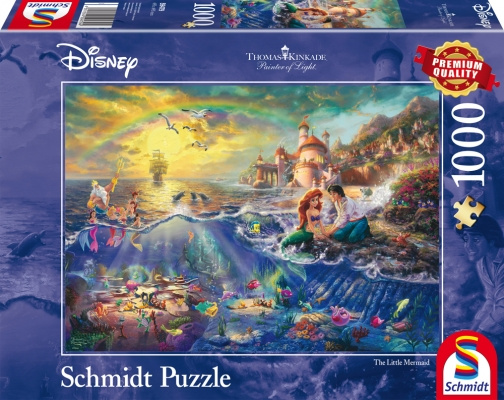 Schmidt Thomas Kinkade: Disney - Den lilla sjöjungfrun Ariel (1000 bitar) (SCH4794) i gruppen SPORT, FRITID & HOBBY / Hobby / Pussel hos TP E-commerce Nordic AB (C89449)