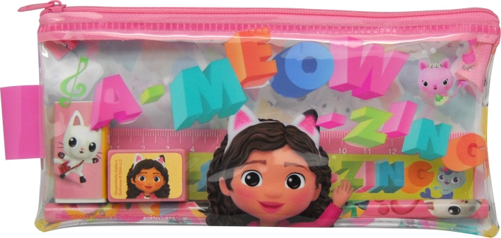 Gabby\'s Dollhouse Kids Licensing - Filled Transparent Pencil Case - Gabbys Dollhouse (033708155) i gruppen LEKSAKER, BARN- & BABYPRODUKTER / Leksaker / Rita & Räkna hos TP E-commerce Nordic AB (C89528)