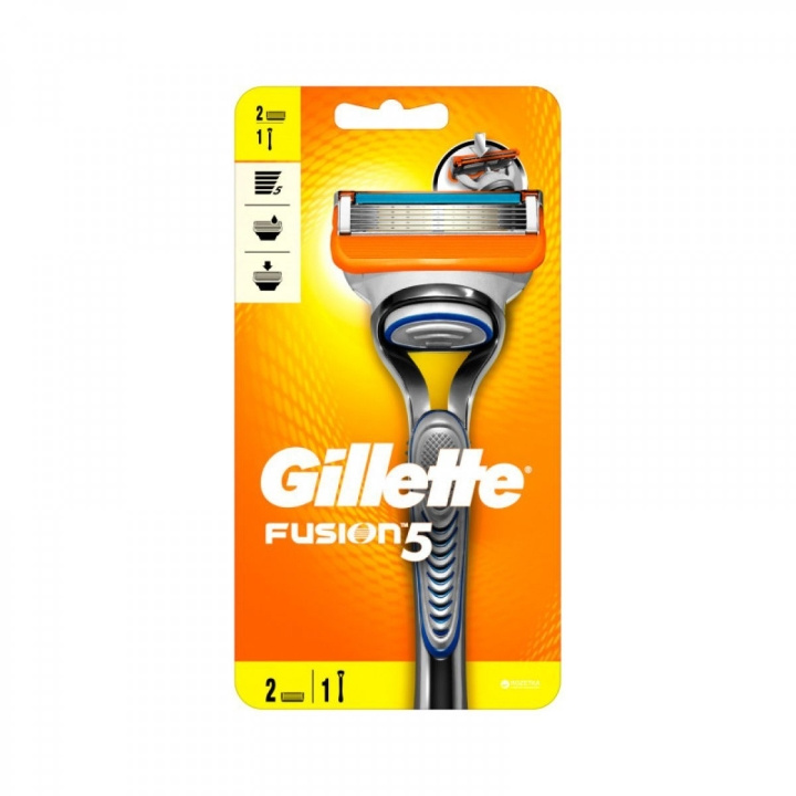 Gillette Fusion rakhyvel + 2 blad i gruppen SKÖNHET & HÄLSA / Hår & Styling / Rakning & Trimning / Rakhyvlar & Tillbehör hos TP E-commerce Nordic AB (C89533)