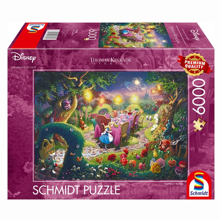 Schmidt Spiele Schmidt - Thomas Kinkade: Disney - Mad Hatter\'s Tea Party (6000 bitar) (SCH57398) i gruppen SPORT, FRITID & HOBBY / Hobby / Pussel hos TP E-commerce Nordic AB (C89579)