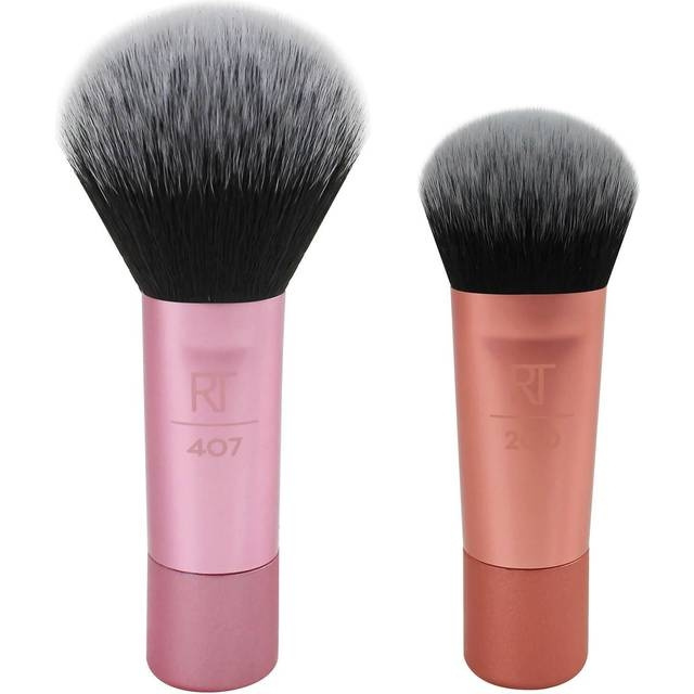 Real Techniques Mini Brush Duo Pink i gruppen SKÖNHET & HÄLSA / Makeup / Verktyg & Sminkset / Borstar & Penslar hos TP E-commerce Nordic AB (C89630)