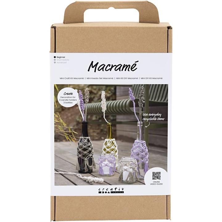 DIY Kit Pysselkit - Makramé - Glasdekoration (977626) i gruppen SPORT, FRITID & HOBBY / Hobby / DIY-kit hos TP E-commerce Nordic AB (C89679)