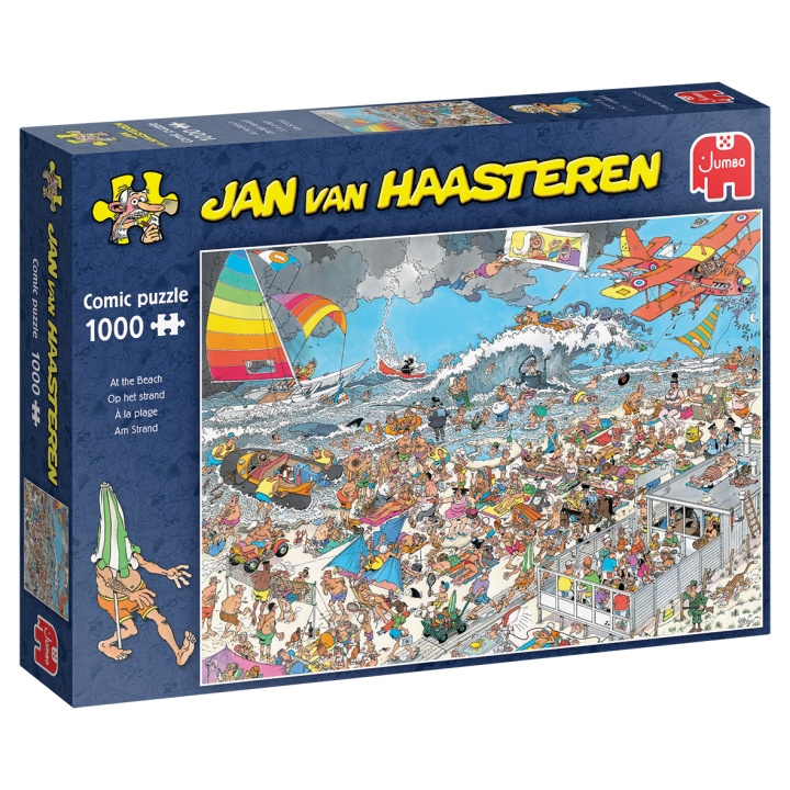 Jan van Haasteren På stranden (1000 bitar) (1119801830) i gruppen SPORT, FRITID & HOBBY / Hobby / Pussel hos TP E-commerce Nordic AB (C89710)