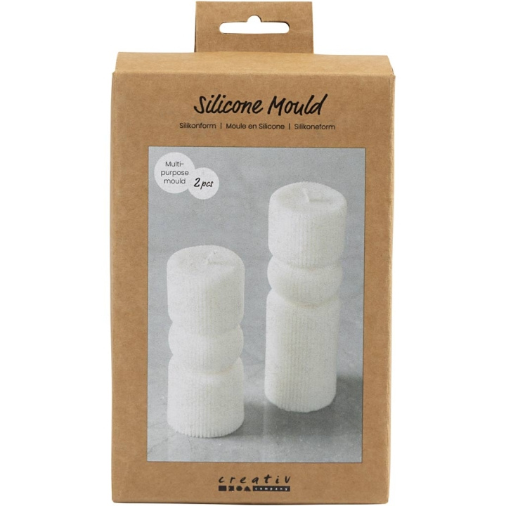 DIY Kit Silikonform - Ribbad cylinder med båge (371195) i gruppen SPORT, FRITID & HOBBY / Hobby / DIY-kit hos TP E-commerce Nordic AB (C89744)