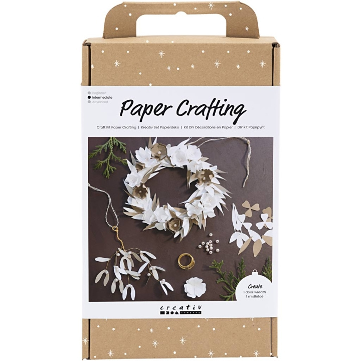 DIY Kit Craft Kit - Pappersarbete, vit, ljus natur, 1 förpackning (977700) i gruppen SPORT, FRITID & HOBBY / Hobby / DIY-kit hos TP E-commerce Nordic AB (C89768)