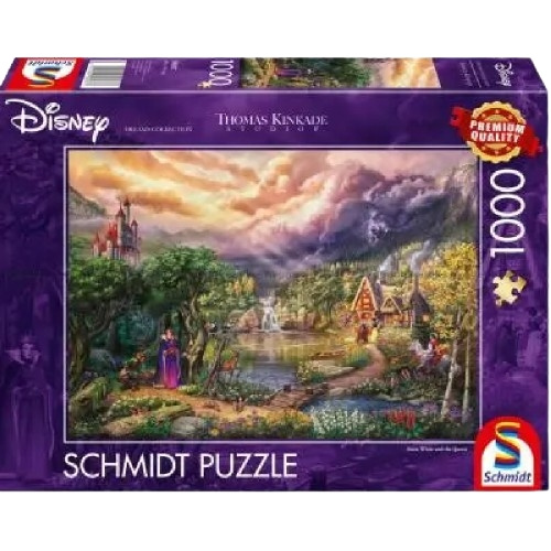 Schmidt Thomas Kinkade: Disney Snövit och drottningen (1000 bitar) (SCH8037) i gruppen SPORT, FRITID & HOBBY / Hobby / Pussel hos TP E-commerce Nordic AB (C89770)