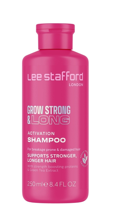 Lee Stafford Grow Strong & Long Aktiveringsschampo 250 ml i gruppen SKÖNHET & HÄLSA / Hår & Styling / Hårvårdsprodukter / Schampo hos TP E-commerce Nordic AB (C89772)