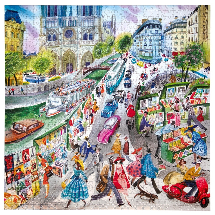 eeBoo Pussel 1000 bitar - Paris bokhandlare - (EPZTPBS) i gruppen SPORT, FRITID & HOBBY / Hobby / Pussel hos TP E-commerce Nordic AB (C89869)