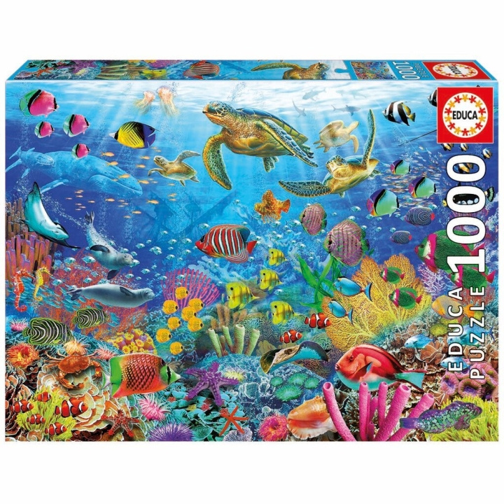 Educa 1000 bitar - Tropical Fantasy Sköldpaddor Pussel (80-19266) i gruppen SPORT, FRITID & HOBBY / Hobby / Pussel hos TP E-commerce Nordic AB (C89911)