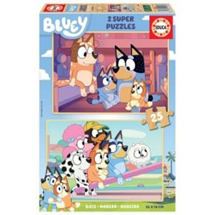 Educa Bluey 2 X 25 pussel - Trä ( 80-19407) i gruppen LEKSAKER, BARN- & BABYPRODUKTER / Leksaker / Barnpussel hos TP E-commerce Nordic AB (C89913)