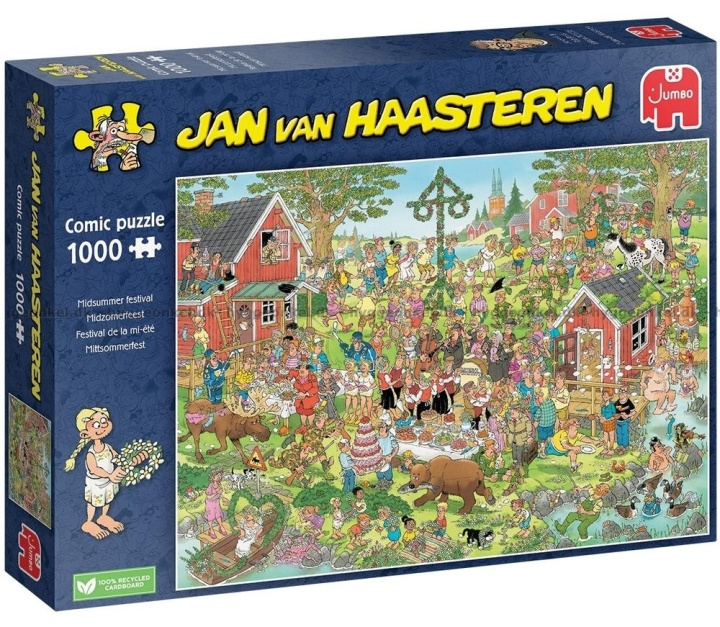 Jan van Haasteren Midsommarfest (1000 bitar) (JUM0029) i gruppen SPORT, FRITID & HOBBY / Hobby / Pussel hos TP E-commerce Nordic AB (C89983)