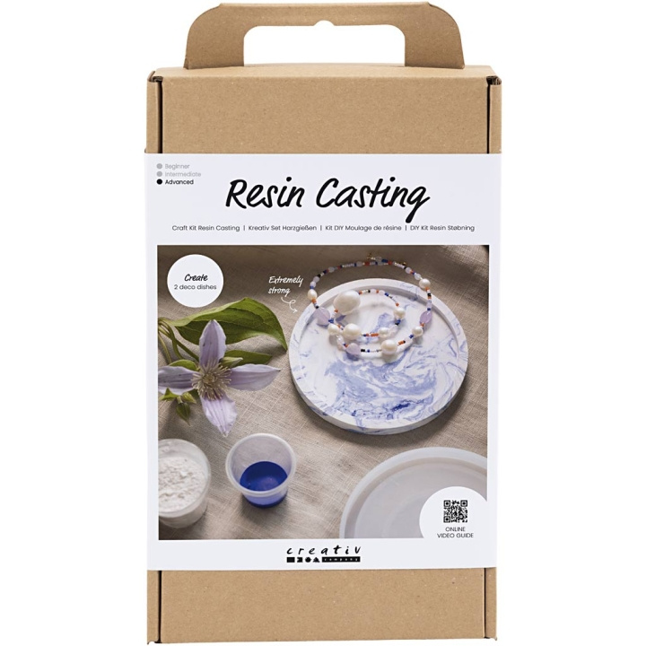 DIY Kit Craft Kit - Resin Casting - Rund bricka med marmorering (977687) i gruppen SPORT, FRITID & HOBBY / Hobby / DIY-kit hos TP E-commerce Nordic AB (C90004)