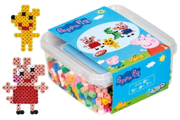 HAMA Beads Hama - Maxi Beads - Peppa Pig-pärlor och pärlplatta i hink (8750) i gruppen LEKSAKER, BARN- & BABYPRODUKTER / Leksaker / Pyssel hos TP E-commerce Nordic AB (C90105)