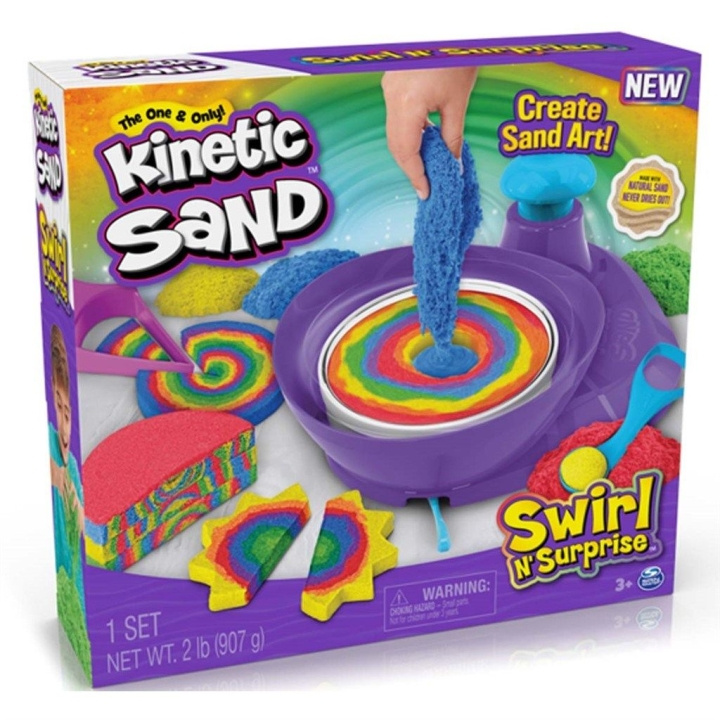 Kinetic Sand Virvel och överraskning (6063931) i gruppen LEKSAKER, BARN- & BABYPRODUKTER / Leksaker / Leklera, leksand och tillbehör hos TP E-commerce Nordic AB (C90131)