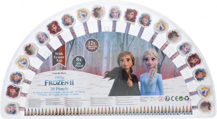 Disney Barnlicensiering - Disney Frozen - 20-pack pennor med suddgummi (017407020) i gruppen LEKSAKER, BARN- & BABYPRODUKTER / Leksaker / Rita & Räkna hos TP E-commerce Nordic AB (C90197)